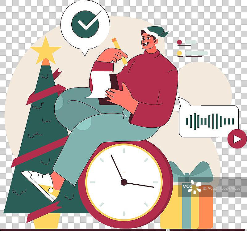 圣诞节和新年庆祝活动中的男人正在庆祝图片素材