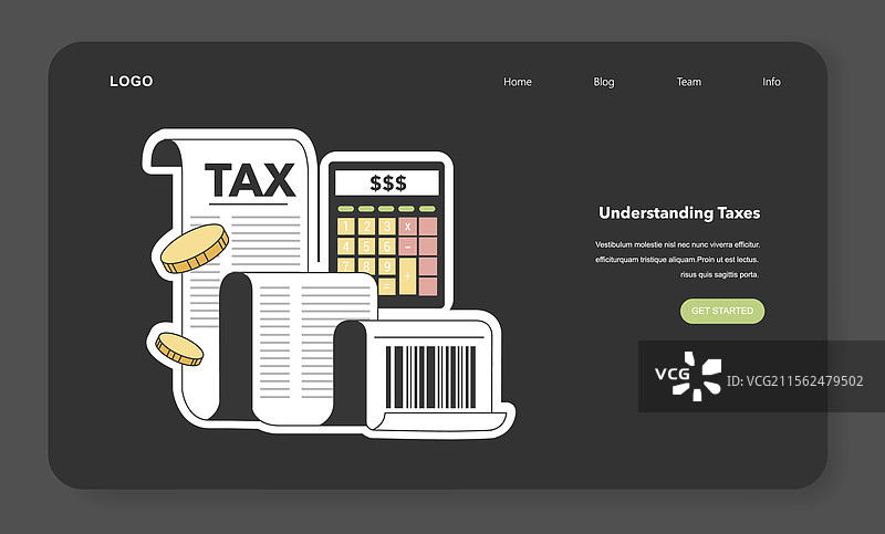 税务和费用支付的财务知识图片素材