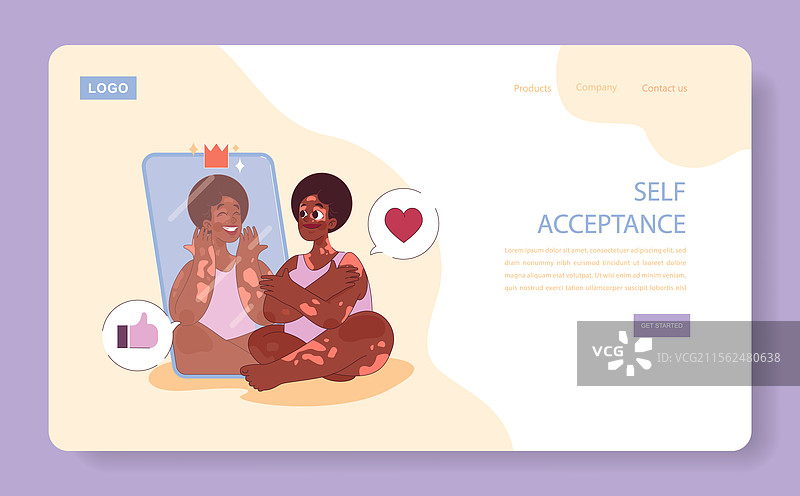 真实性与自我接纳网页横幅图片素材