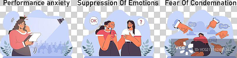 焦虑症状角色心理健康问题女性图片素材