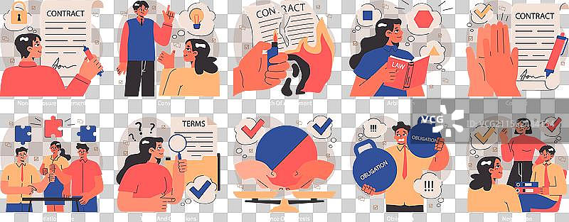 商业交易或协议，黑暗或夜间模式设置图片素材