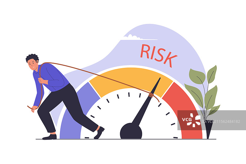 降低风险水平的概念图片素材