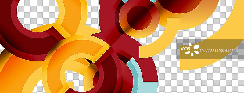 圆形元素和几何极简设计图片素材