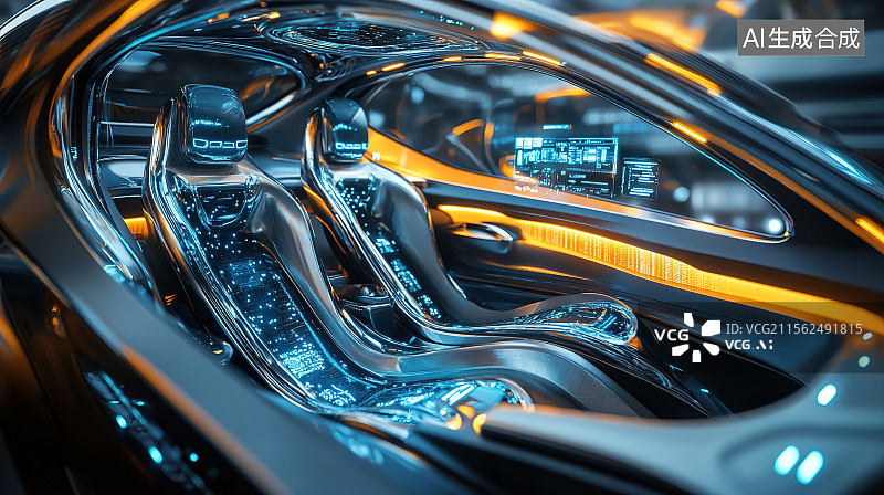 【AI数字艺术】无人驾驶新能源汽车智能座舱全景天窗3D渲染图片素材