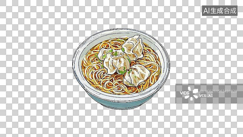 【AI数字艺术】云吞面图片素材