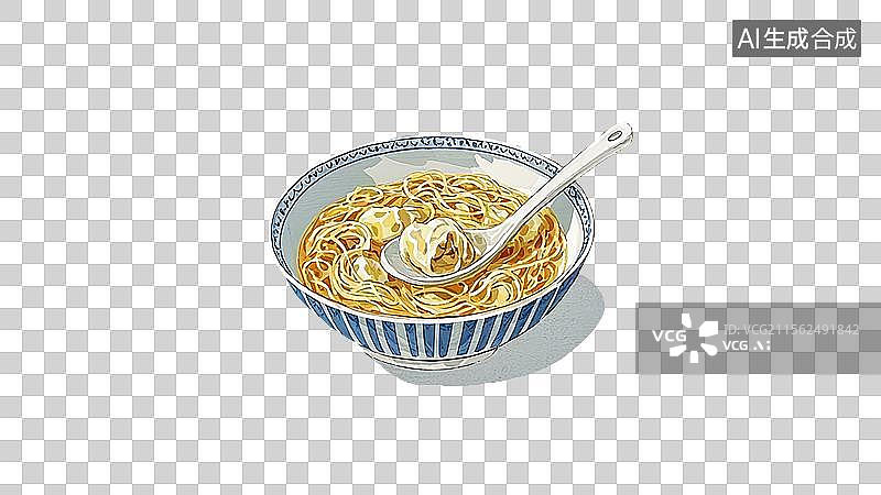 【AI数字艺术】云吞面图片素材