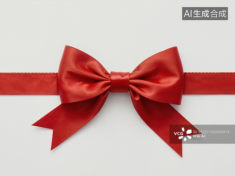 【AI数字艺术】红色蝴蝶结图片素材