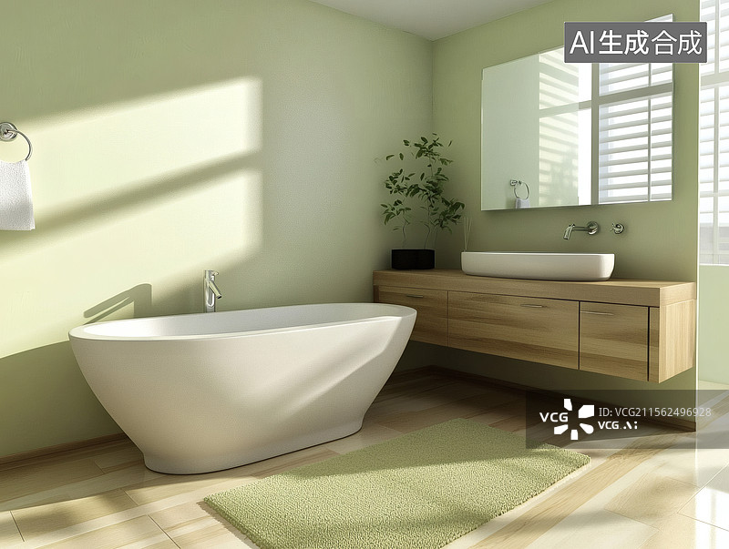 【AI数字艺术】现代简约风格浴室图片素材