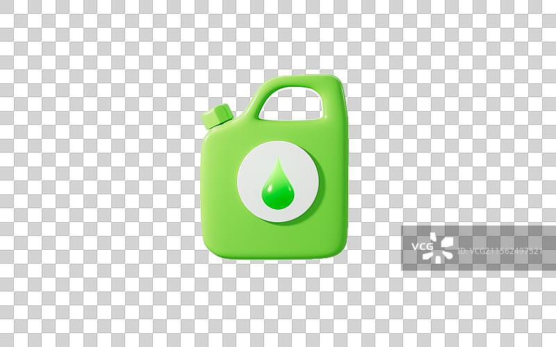 卡通绿色汽油3D渲染图片素材
