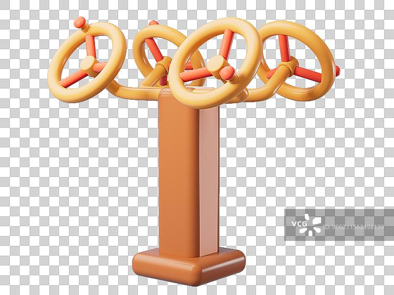 卡通风格健身器材三维渲染图片素材