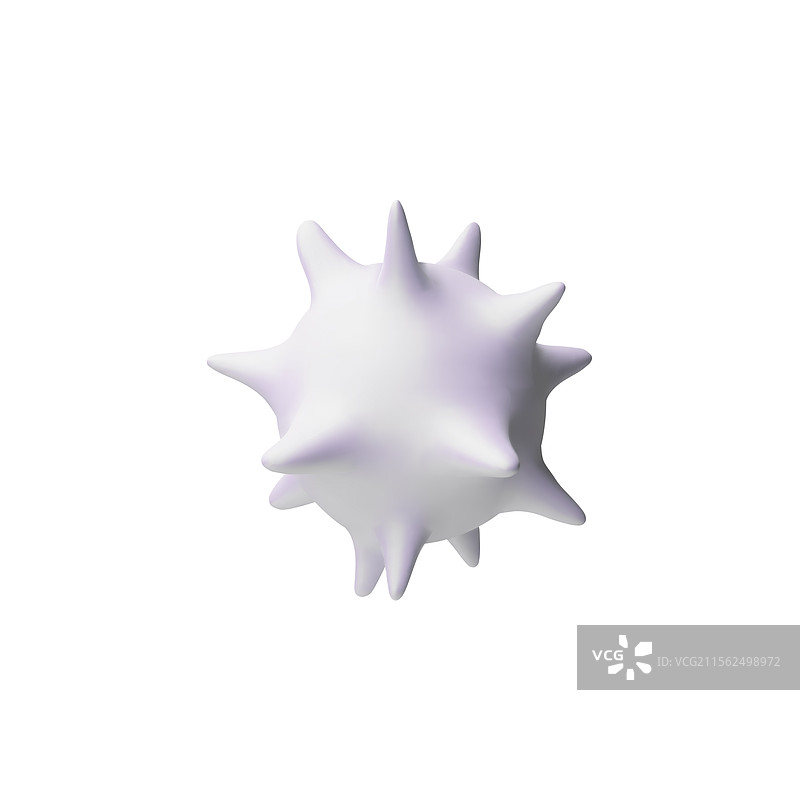 病毒 3D 图标 白色细菌分子图片素材