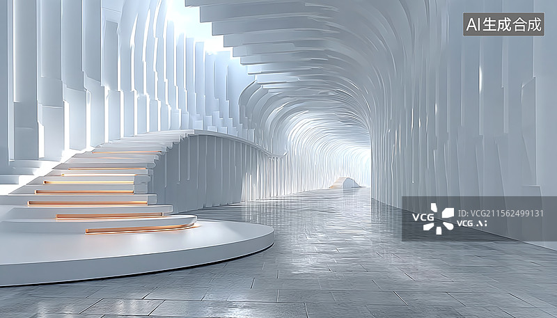 【AI数字艺术】现代简约建筑设计，室内空间，汽车广告背景图图片素材