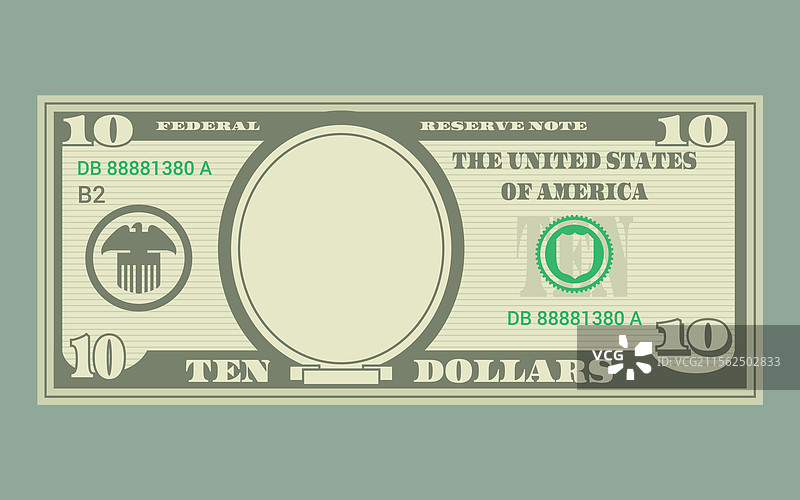 10美元纸币 - 美元现金图片素材
