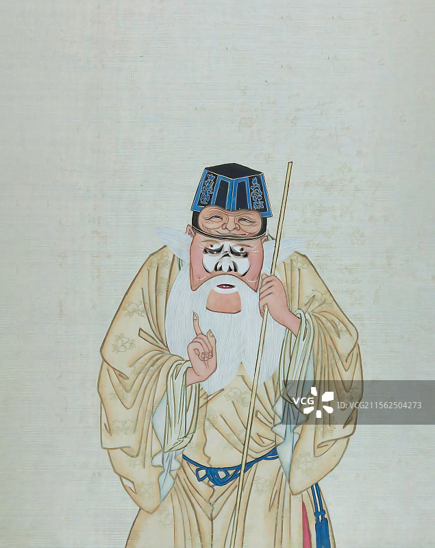 绘画插图，中国戏曲人物造型艺术，丑角图片素材