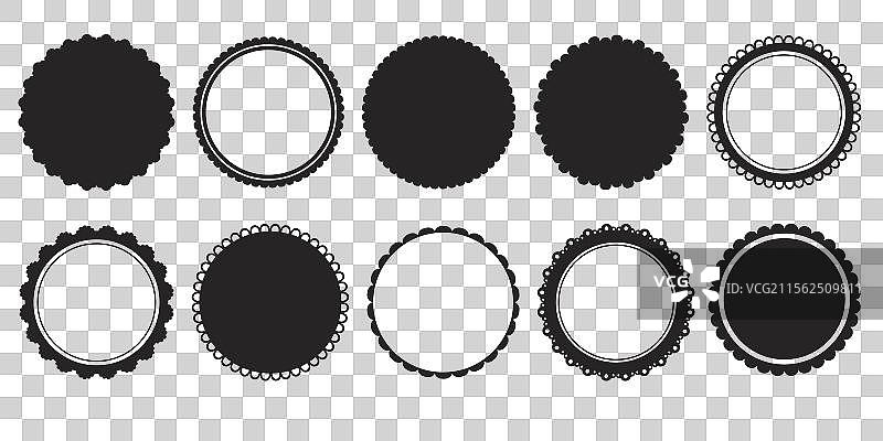 简单的波纹印章圆形价格徽章图片素材