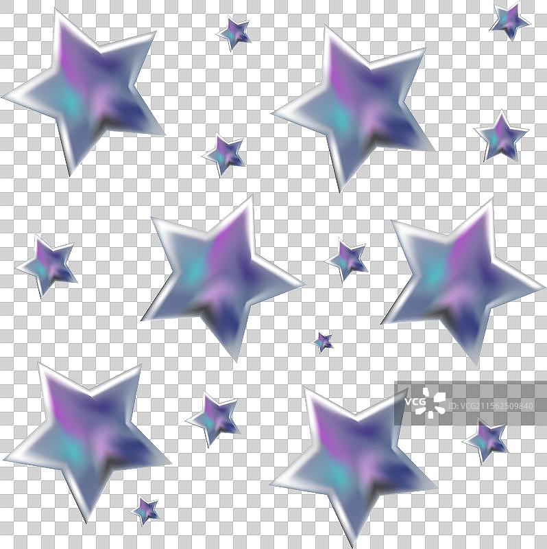 3D全息复古90年代无缝图案图片素材