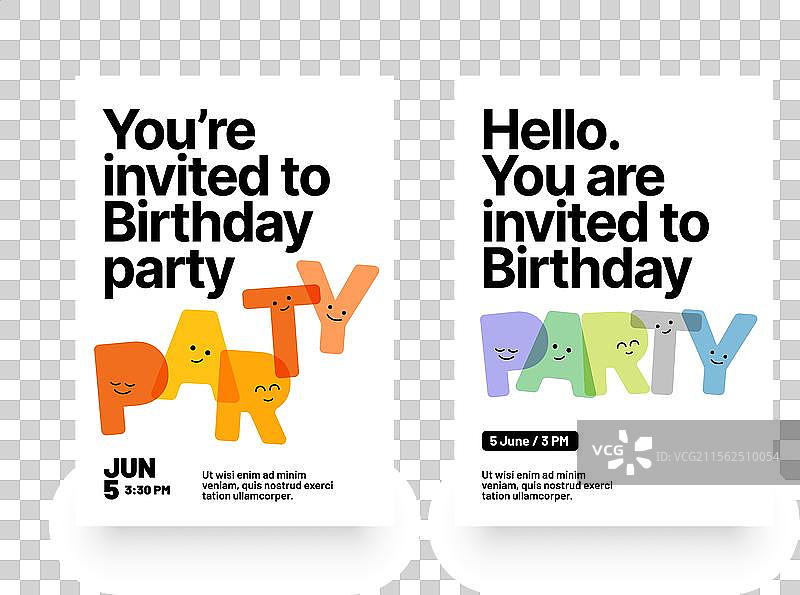 生日活动设计布局模板图片素材