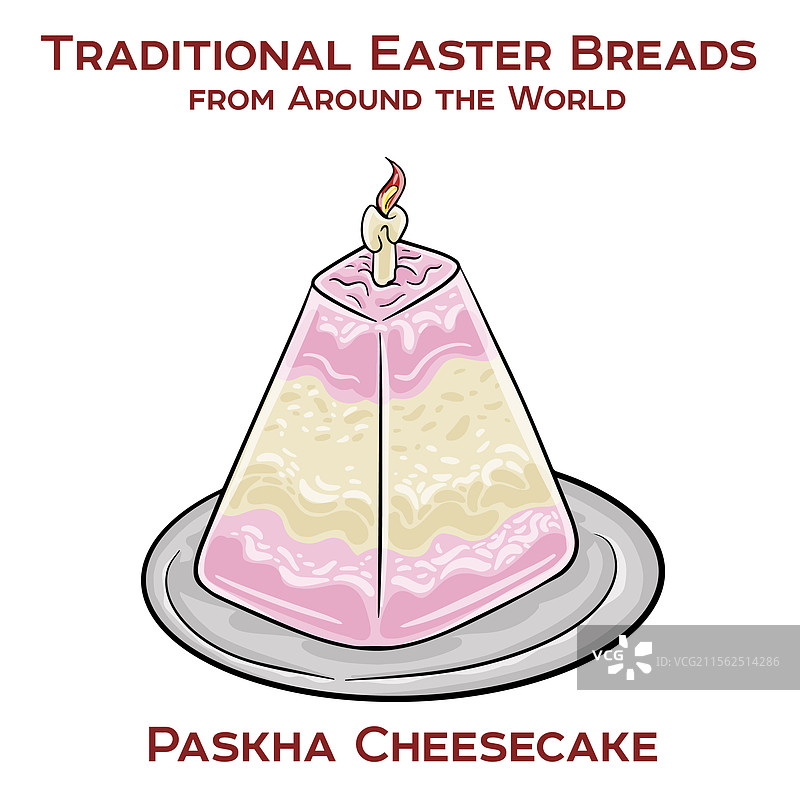 帕斯卡奶酪蛋糕是传统的俄罗斯复活节食品。图片素材