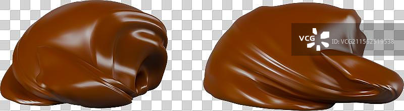 柔软的巧克力抽象形状厚奶油图片素材