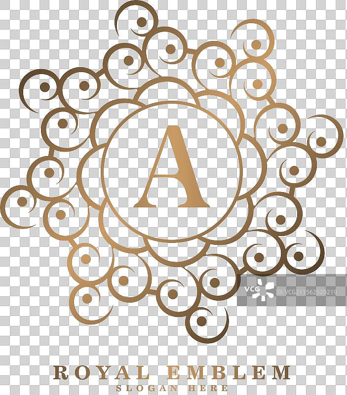 奢华装饰字母A标志图片素材