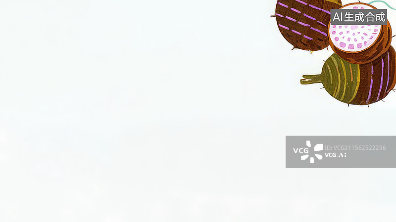 【AI数字艺术】2D卡通右上-三种不同颜色的红薯图片素材
