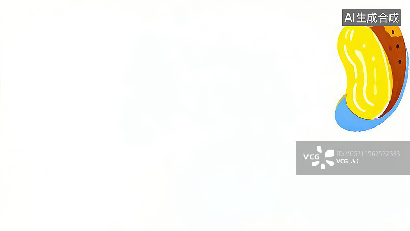 【AI数字艺术】2D卡通右上-卡通风格的汉堡插图图片素材