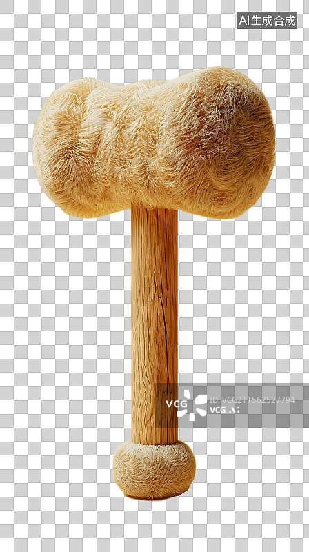 【AI数字艺术】毛毡风格下的一个卡通木锤  木制榔头锤子图片素材