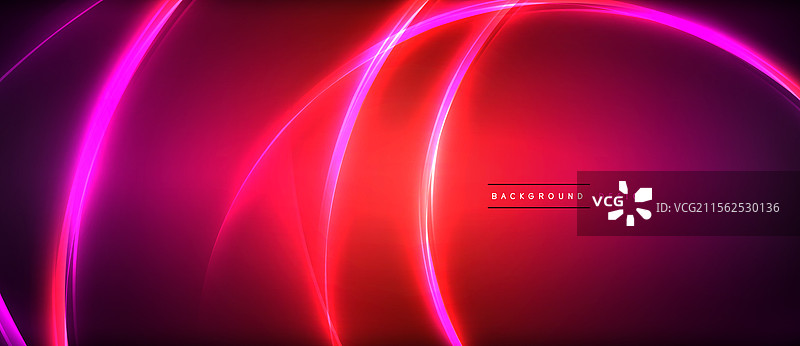 霓虹发光圆圈光线圆形线条图片素材