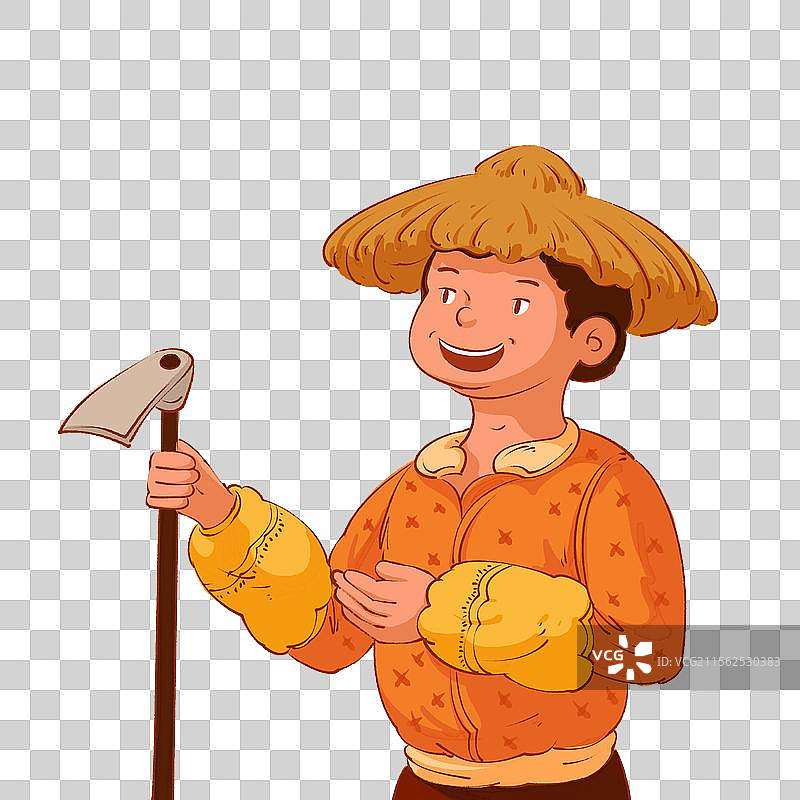 农民人物插画图片素材