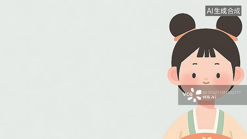 【AI数字艺术】2D卡通居右图片素材