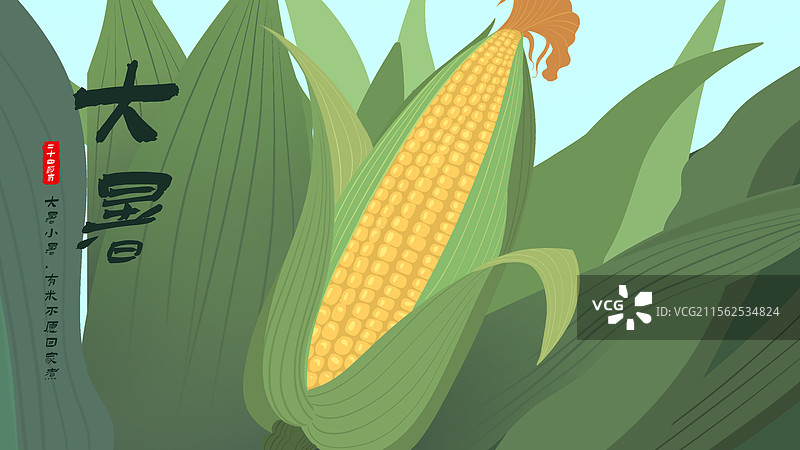 二十四节气之大暑海报（横版）图片素材