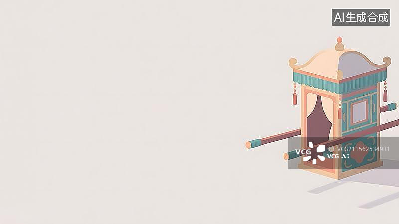 【AI数字艺术】2D卡通居右图片素材