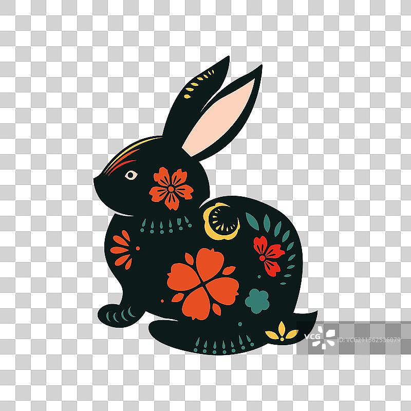 十二生肖彩色剪纸插画图片素材