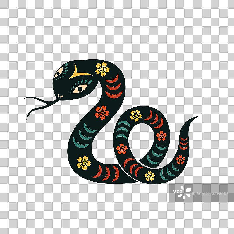 十二生肖彩色剪纸插画图片素材