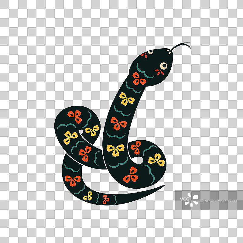 十二生肖彩色剪纸插画图片素材