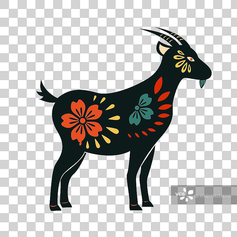 十二生肖彩色剪纸插画图片素材