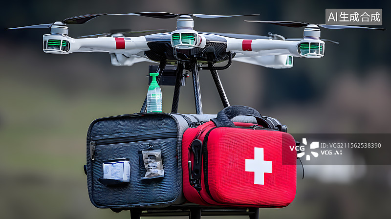 【AI数字艺术】多急救飞翼无人机图片素材