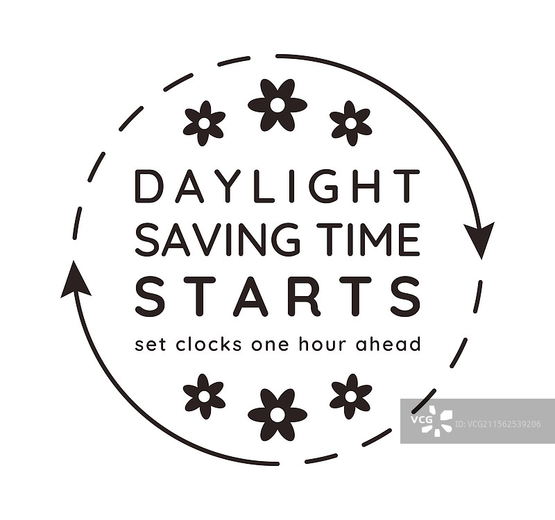 极简黑色的夏令时开始图片素材