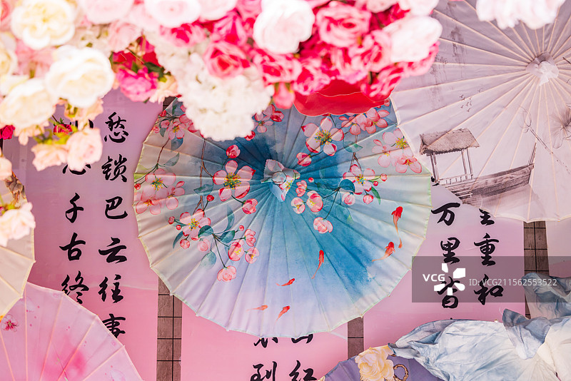 世界非物质文化遗产中国传统工艺品油纸伞图片素材