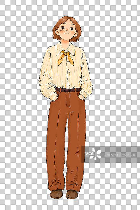 时尚女孩插画元素图片素材