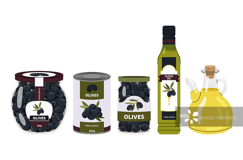 希腊烹饪用橄榄产品成分图片素材