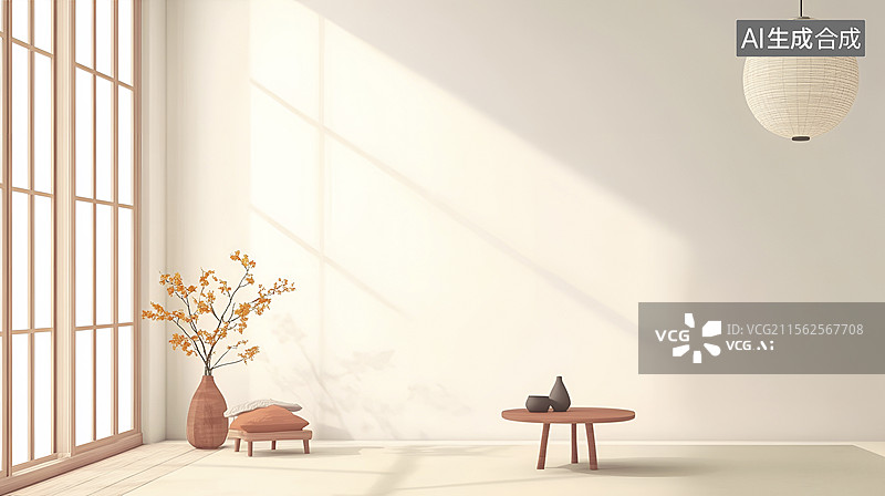 【AI数字艺术】极简室内空间设计图片素材