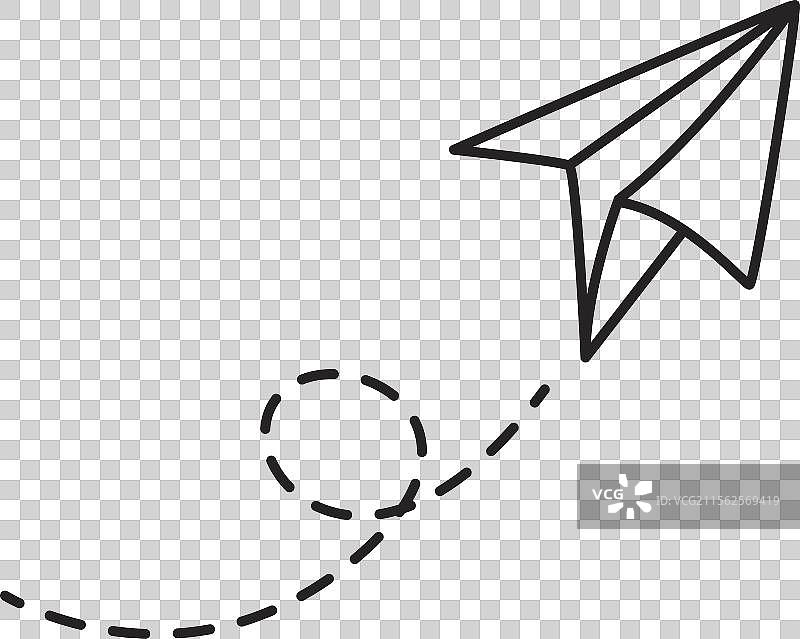 纸飞机线路图标 纸飞机图片素材