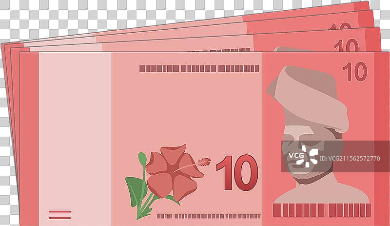 马来西亚货币纸币10令吉图片素材