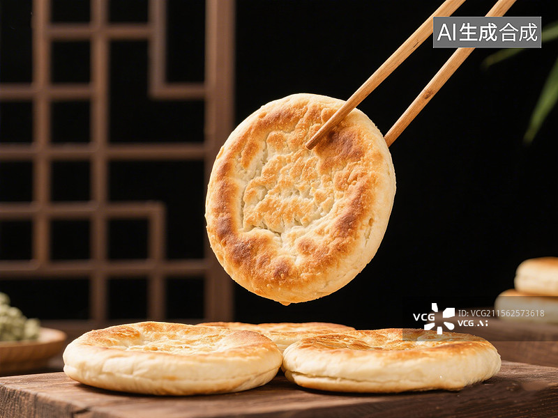 【AI数字艺术】烧饼美食食物图片素材