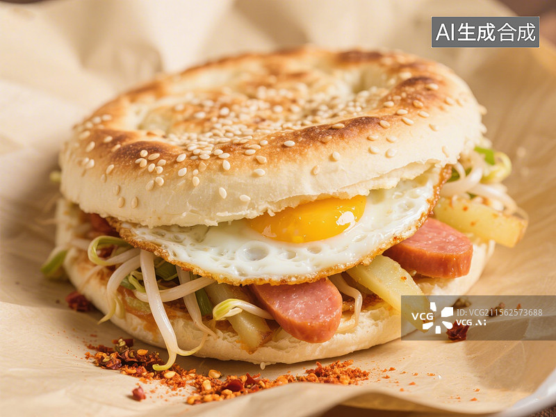 【AI数字艺术】烧饼美食食物图片素材