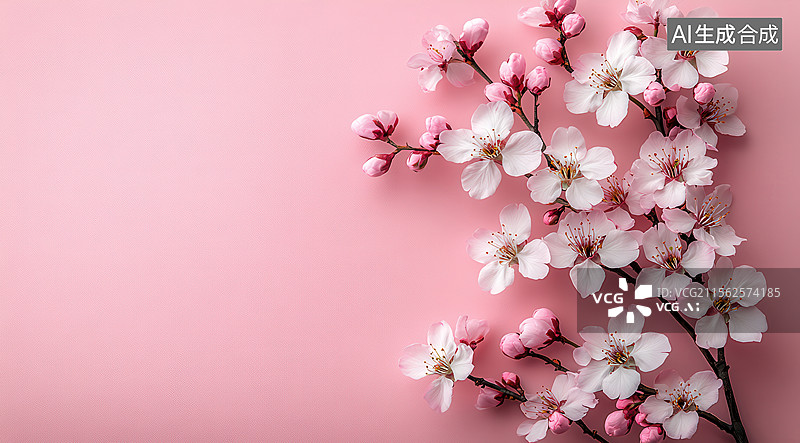 【AI数字艺术】粉红色的背景上有一朵粉红色的花图片素材