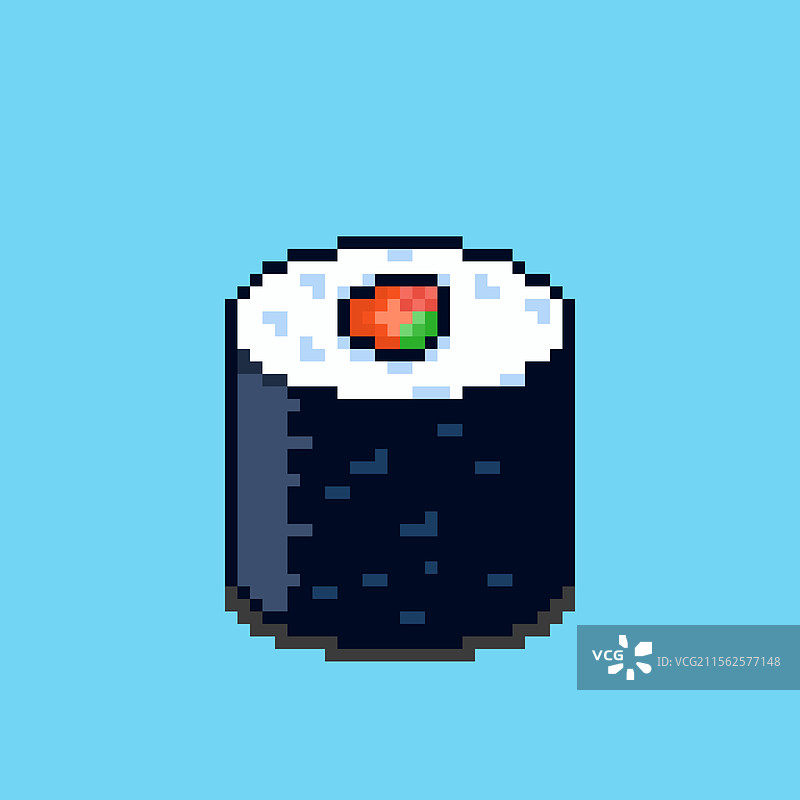 像素艺术设计的寿司图片素材