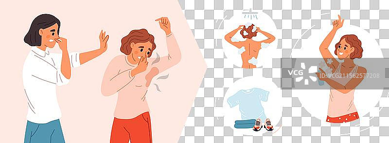 女性洗澡去除汗味和异味图片素材