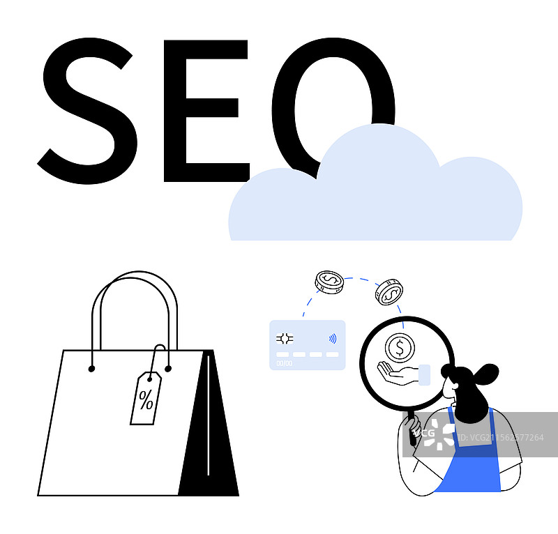 电子商务SEO策略提升在线销售图片素材